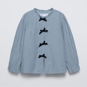ZARA Gingham Bow Blouse, Size
Girls 12